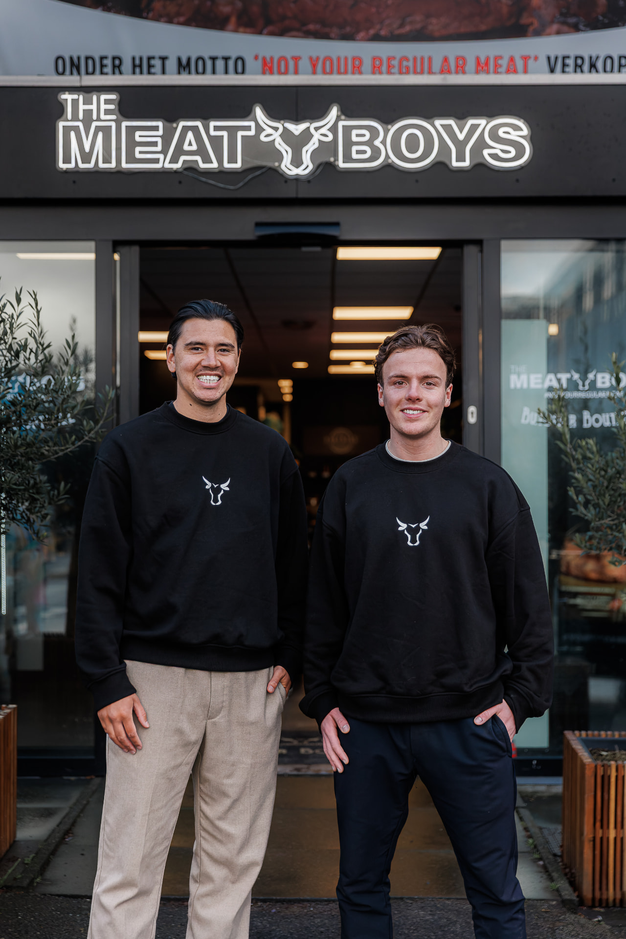 The Meat Boys voor de winkel