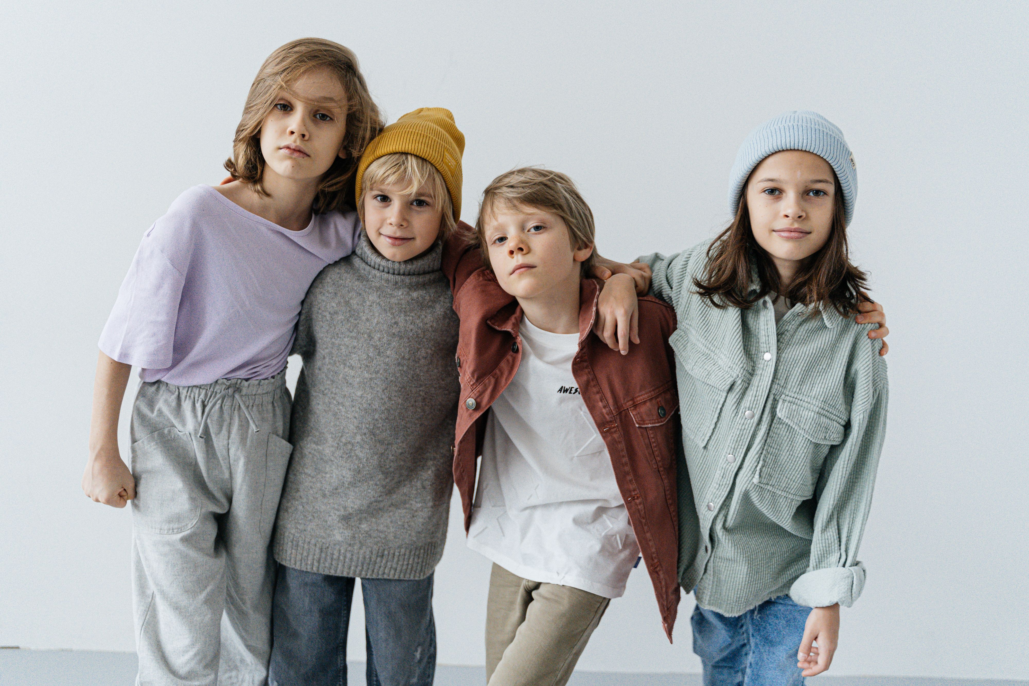 Kinderen in casual kleding