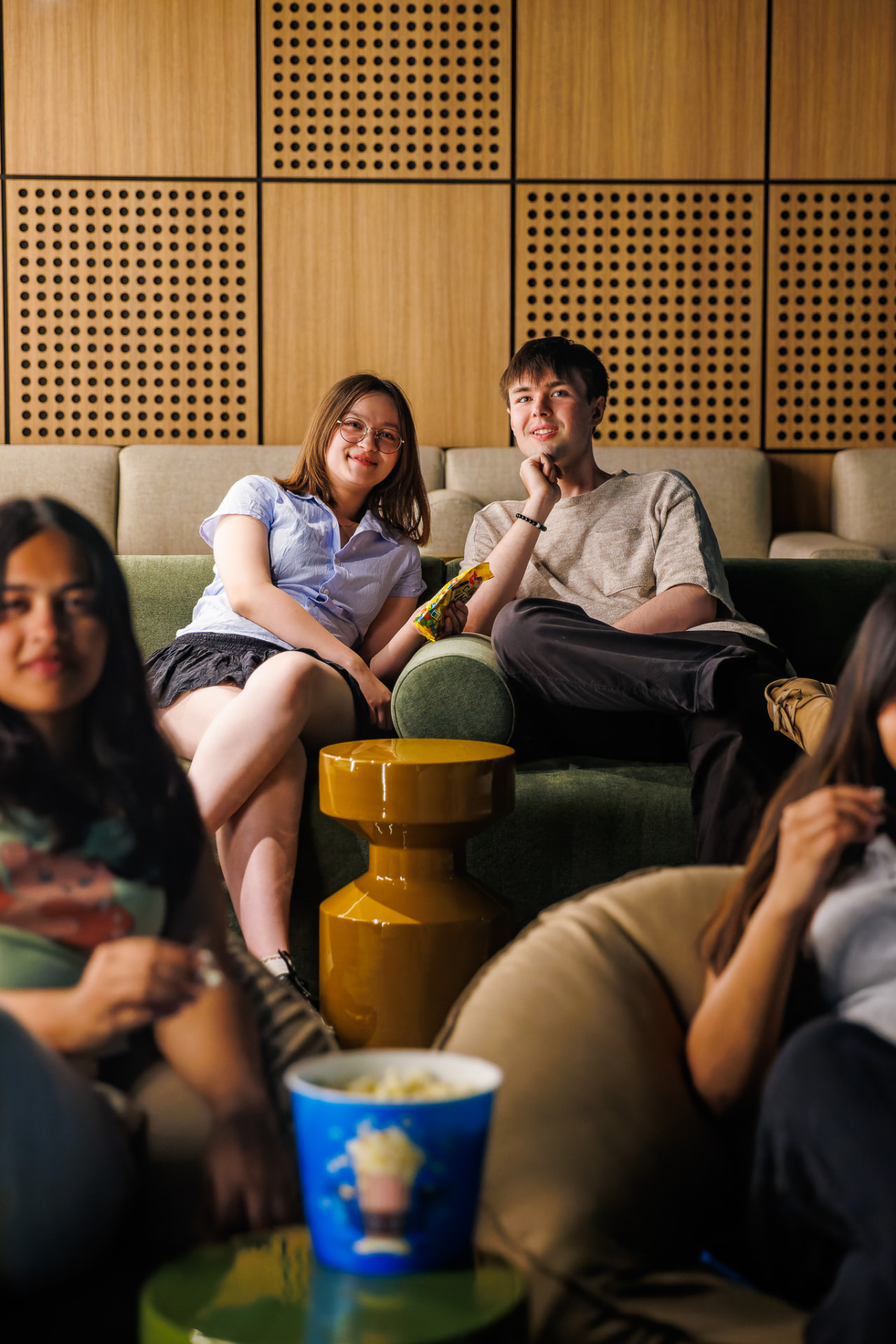 Filmavond in de gemeenschappelijke lounge